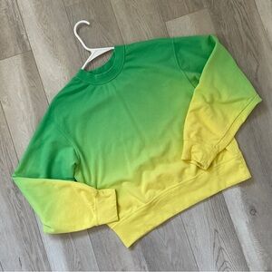 Solid & Striped Sweatshirt maeve ombre crewneck womens green yellow (small)